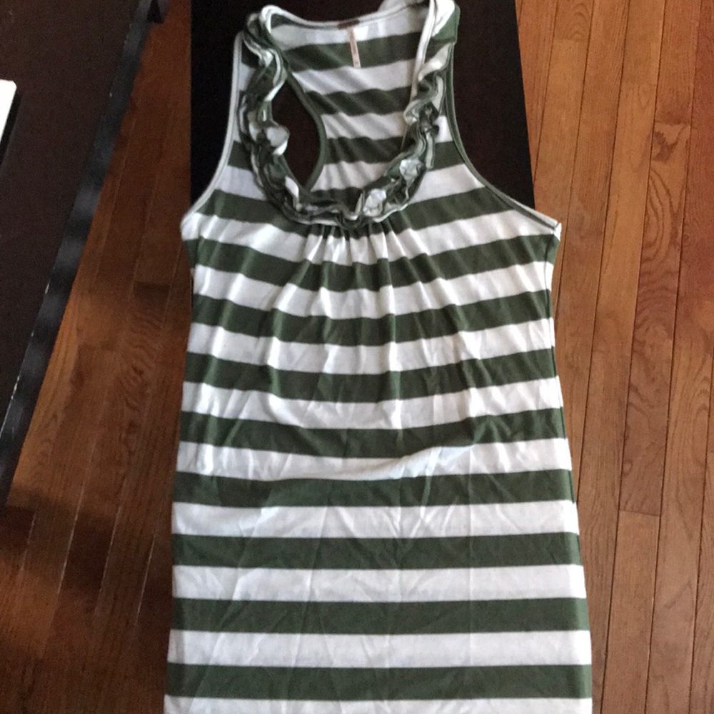 Poof striped tank - gently worn